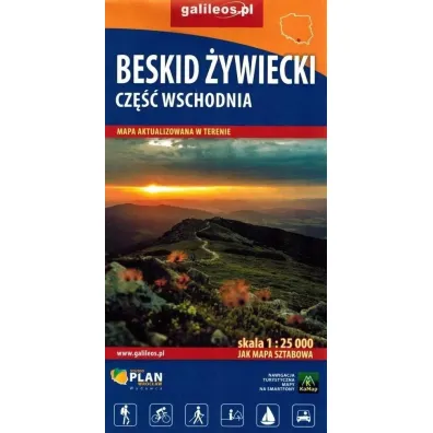 Beskid �ywiecki Cz�� wschodnia. Mapa turystyczna w skali 1:25 000