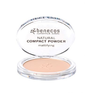 Benecos Natural Compact Powder naturalny puder w kompakcie Piaskowy 9 g