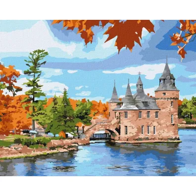 Ideyka Malowanie po numerach - Zamek na jeziorze 40x50cm