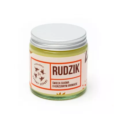 Mydlarnia 4 Szpaki Rudzik - sojowa wieca zapachowa, korzenna 100 g