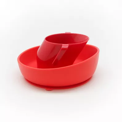 Doidy Cup Miseczka-talerzyk doidy bowl z przyssawk - czerwony