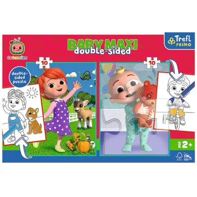 Puzzle 2x10 el. Baby Maxi. Cocomelon Przyjaciele Trefl