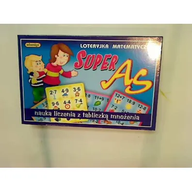 Super As. Loteryjka matematyczna. Nauka liczenia z tabliczk� mno�enia Adamigo