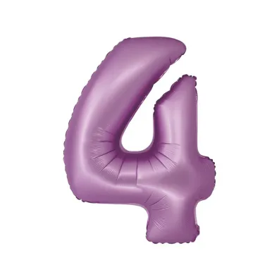 Godan Balon foliowy Smart cyfra 4 lawendowy matowy 76cm