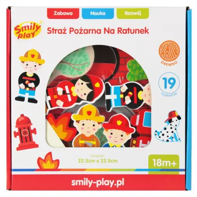 Remiza stra�acka drewniana z akcesoriami SMILY PLAY SPW84940