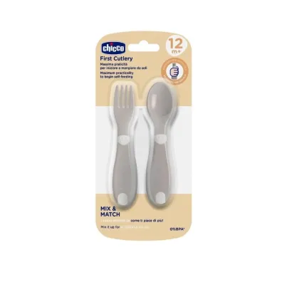 Chicco Pierwsze sztuce plastikowe szare 12m+