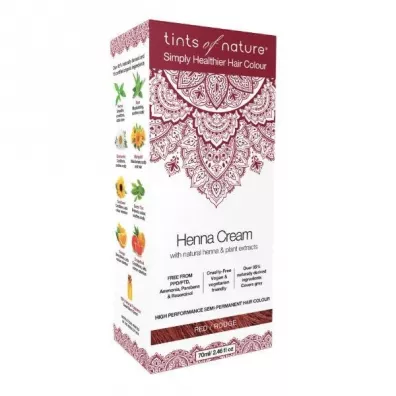 Tints of nature Ptrwaa farba do wosw w kremie z henn - Czerwona 70 ml