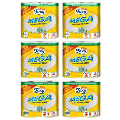Foxy R�cznik papierowy Mega 2-warstwowy zestaw 6 szt.