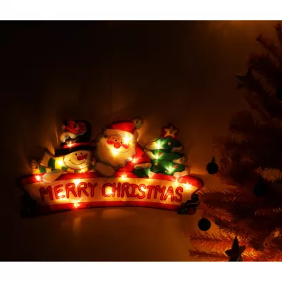 Lampki LED wiszca dekoracja okna witeczna Merry Christmas XXL 45cm