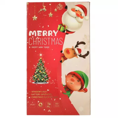 Lampki LED wiszca dekoracja okna witeczna Merry Christmas XXL 45cm