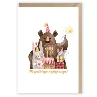 Cardie Kartka urodzinowa Wszystkiego najlepszego! K011