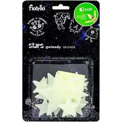 Fiorello Ozdoby fluorescencyjne Gwiazdki mix 24szt