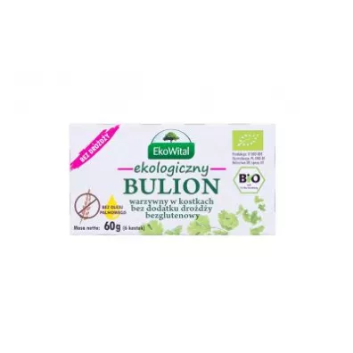 EkoWital Bulion warzywny w kostkach bez dro�d�y, bezglutenowy 60 g Bio