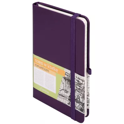 Antra Notes A6 Romantyzm Fioletowy kratka