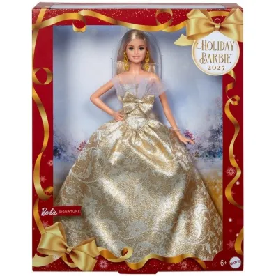 Barbie �wi�teczna Lalka kolekcjonerska Blondynka Mattel