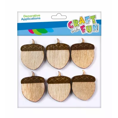 Craft with Fun Ozdoba drewniana samoprzylepne �o��dzie 6 szt.