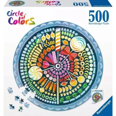 Puzzle 500 el. Paleta kolorw: cukierki Ravensburger