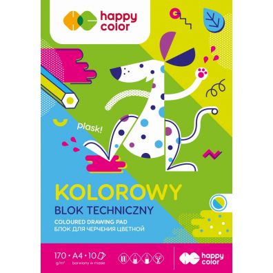 Happy Color Blok techniczny kolor A4 10 kartek