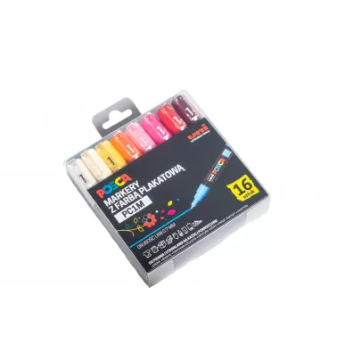 Uni Mitsubishi Pencil Markery PC-1M zestaw Posca Uni 16 szt.