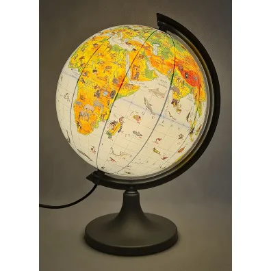 Globus 250 zoologiczny pod�wietlany z opisem Multi Globe AR