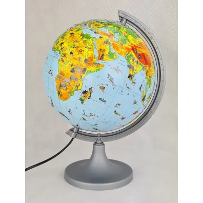 Globus 250 zoologiczny pod�wietlany z opisem Multi Globe AR