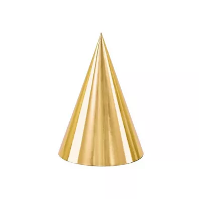 PartyDeco Czapeczki z�ote 16cm