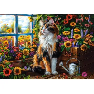 Puzzle 1000 el. Blooming Cat Meditation Castorland