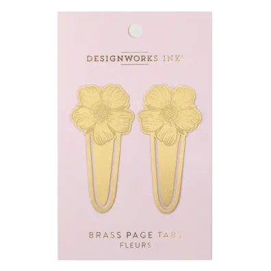Designworks Ink Zak�adki do ksi��ek metalowe Fleurs 2 szt.