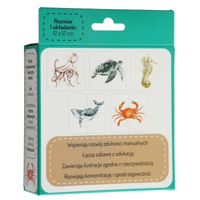 Puzzle 4 elementowe Zwierz�ta wodne Mama Maluje