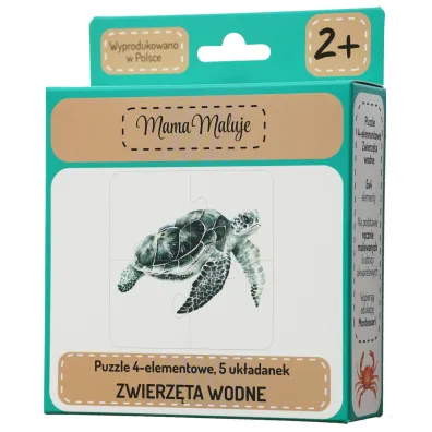 Puzzle 4 elementowe Zwierz�ta wodne Mama Maluje