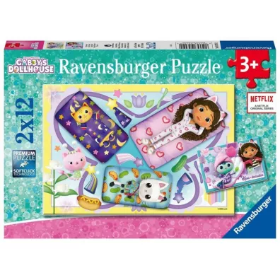 Puzzle dla dzieci 2x12 el. Koci Domek Gabi Ravensburger