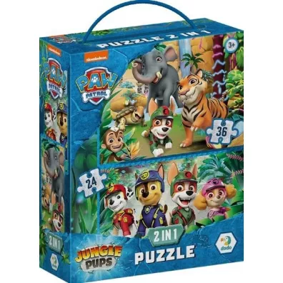 Puzzle 2w1 (24+36 el. Psi Patrol Przygoda w d�unlgi Dodo