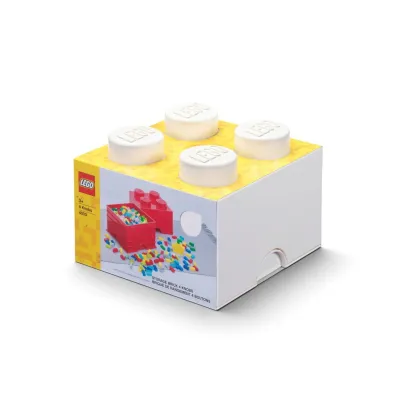 Pojemnik klocek LEGO Brick 4 Bia�y