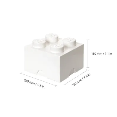 Pojemnik klocek LEGO Brick 4 Bia�y