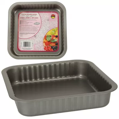 Blacha do pieczenia tortownica forma do ciast wypiekw 24cm x 24cm szara
