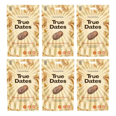 True Dates Daktyle Creamy Peanut Butter Zestaw 6 x 100 g