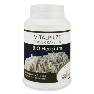 Pilze Wohlrab Grzyby sproszkowane hericium (soplwka jeowata) bezglutenowe Suplement diety 100 kaps. Bio