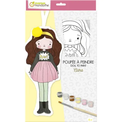 Lalka Clara z materia�u do pomalowania Clairefontaine