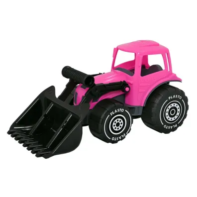 Traktor z adowaczem 32 cm, kolor rowy PLASTO