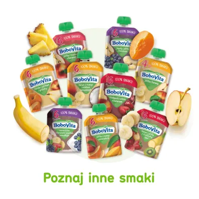 BoboVita Mus jagody i jab�ka z bananem po 6 miesi�cu 80 g