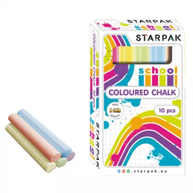 Starpak Kreda szkolna 5 kolorw 10 szt.