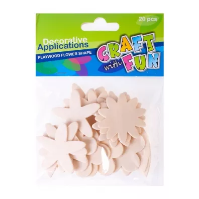 Craft with Fun Ozdoba drewniane kwiaty naturalne