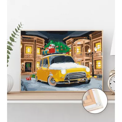 Twoje Hobby Malowanie po numerach - �wi�teczny samoch�d 40x50cm