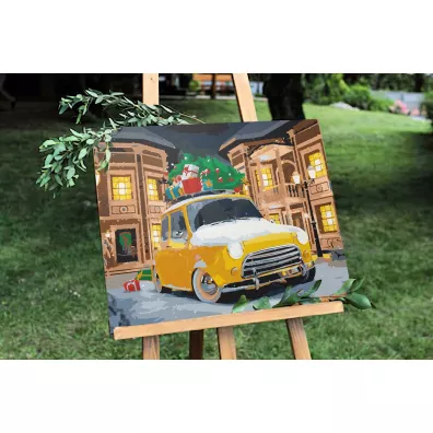 Twoje Hobby Malowanie po numerach - �wi�teczny samoch�d 40x50cm