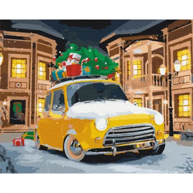 Twoje Hobby Malowanie po numerach - �wi�teczny samoch�d 40x50cm