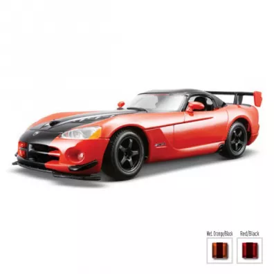 Bburago model dodge viper srt 10 acr red/black 1:24