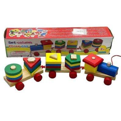 Klocki poci�g drewniany