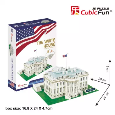 Puzzle 3D 56 el. Bia�y Dom Cubic Fun
