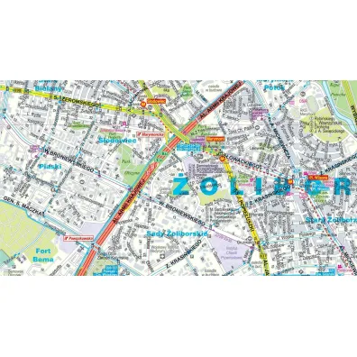 Warszawa plan miasta 1:29 000 laminat