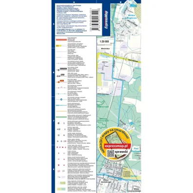 Warszawa plan miasta 1:29 000 laminat